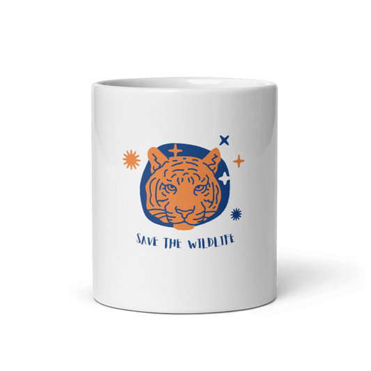 “Eddy Ratty white glossy mug — front view with official print”