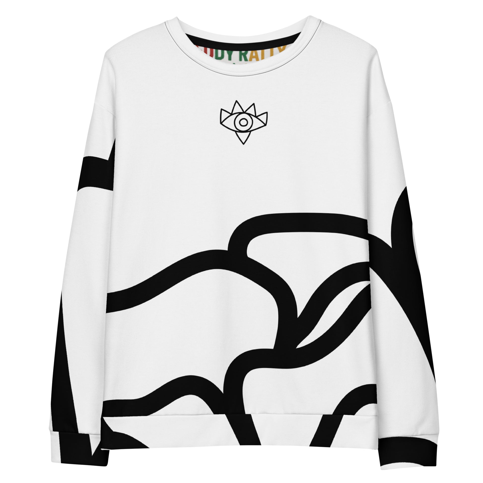 “Back view of Eddy Ratty sweatshirt — streetwear casual layer”