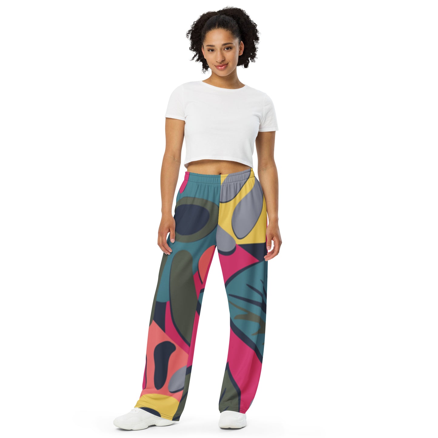 “Eddy Ratty all-over print unisex wide-leg pants — Afrobeat streetwear”
