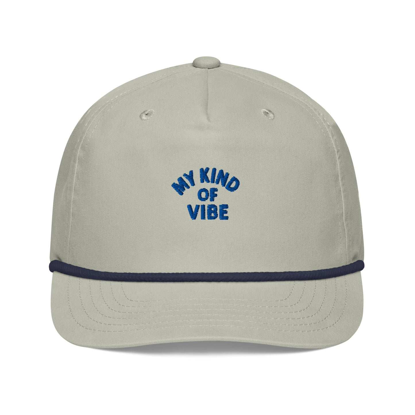 Gray Eddy ratty album my kind of vibe album merch Eddy Ratty embroidered golf rope cap front view