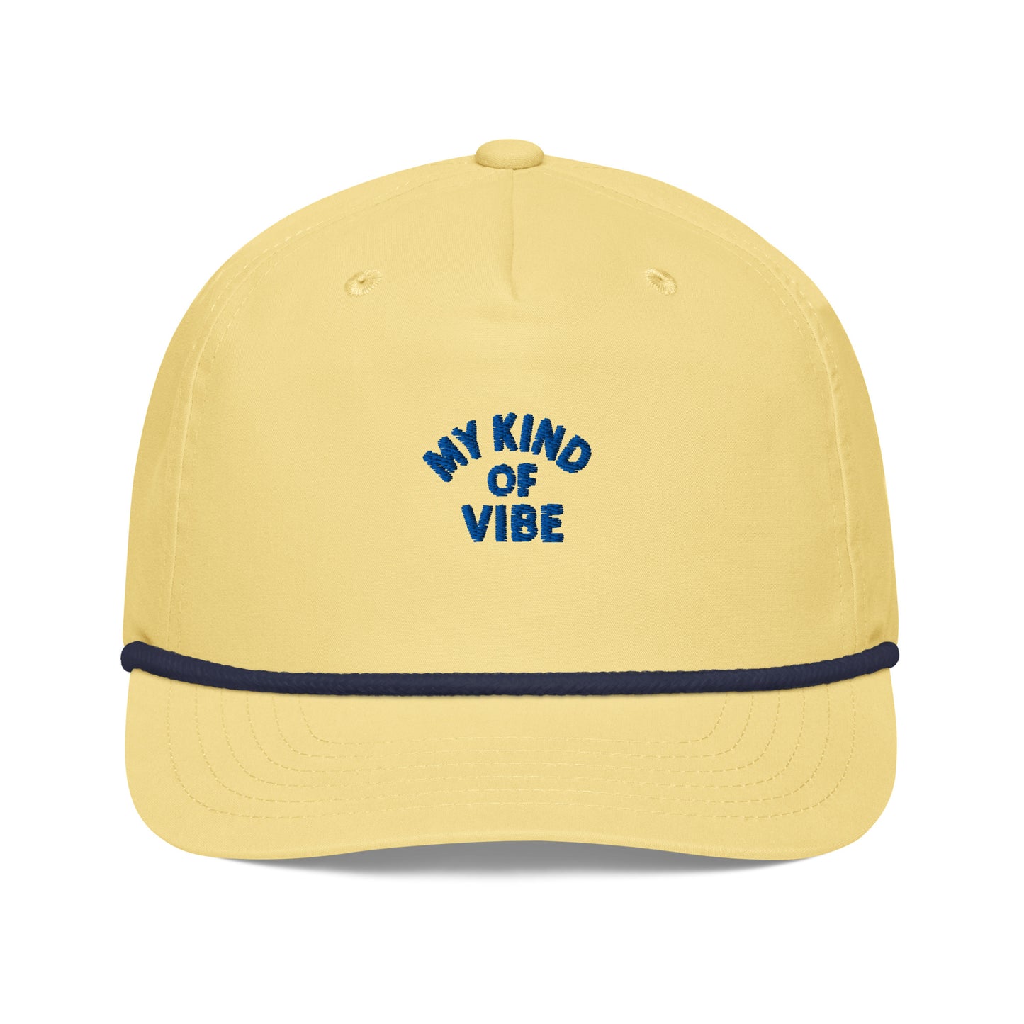 yellow Eddy Ratty embroidered golf rope cap front view