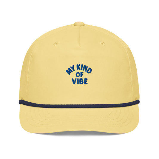 yellow Eddy Ratty embroidered golf rope cap front view