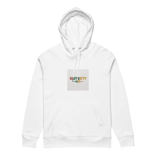Eddy Ratty Unisex Essential Eco Hoodie white color
