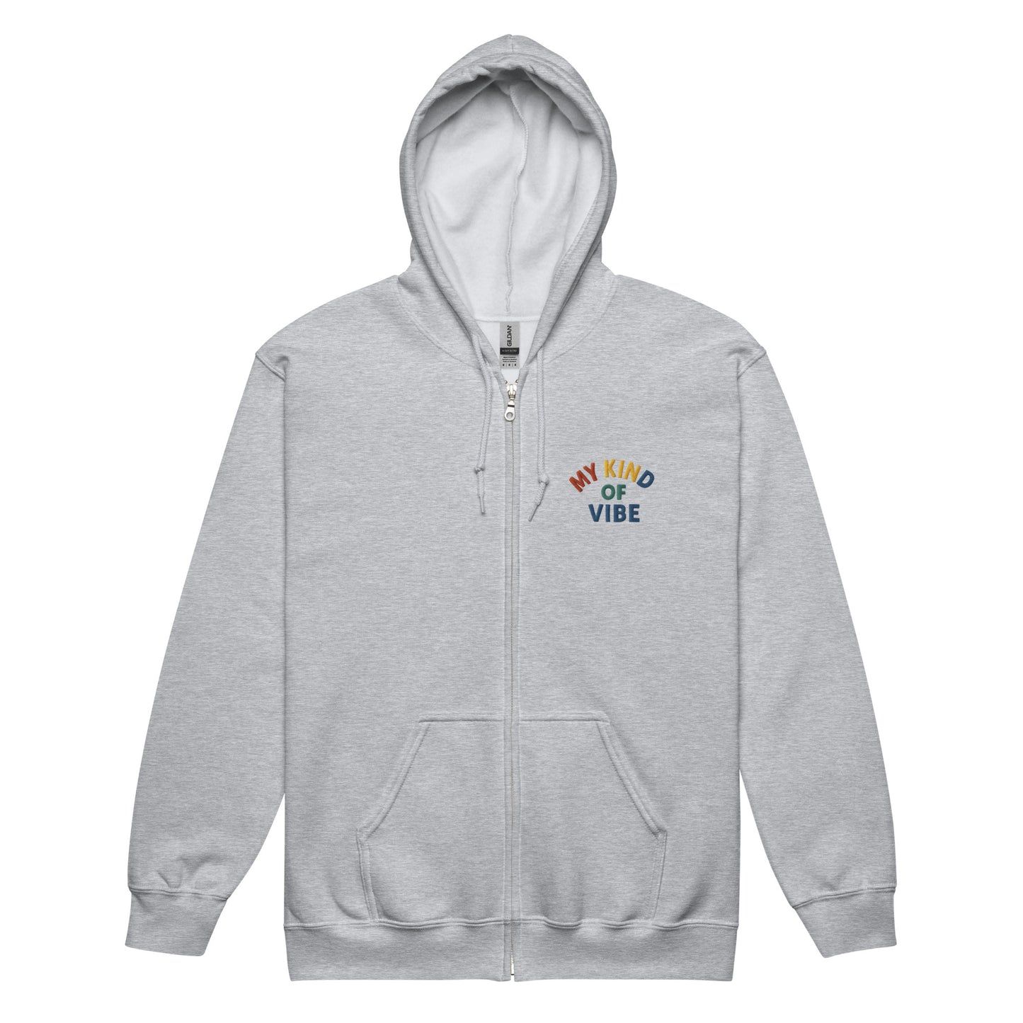 “Eddy Ratty heavyweight zip hoodie embroidered logo close-up”