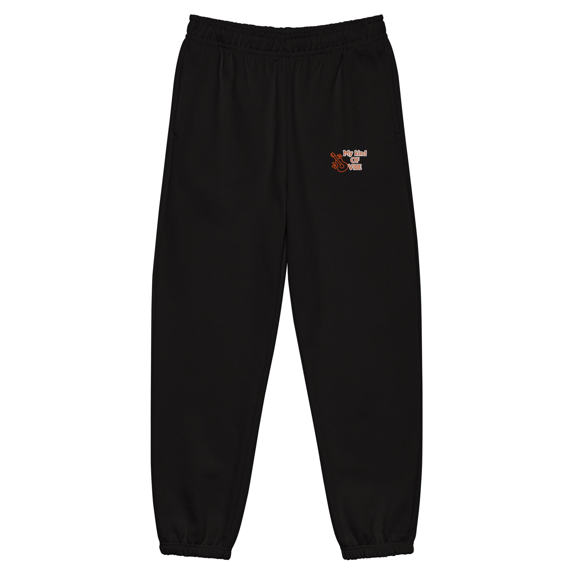 Eddy Ratty heavyweight sweatpants front view – black