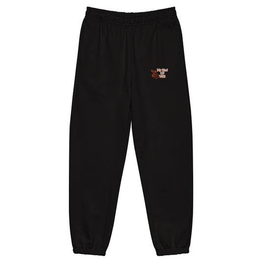 Eddy Ratty heavyweight sweatpants front view – black