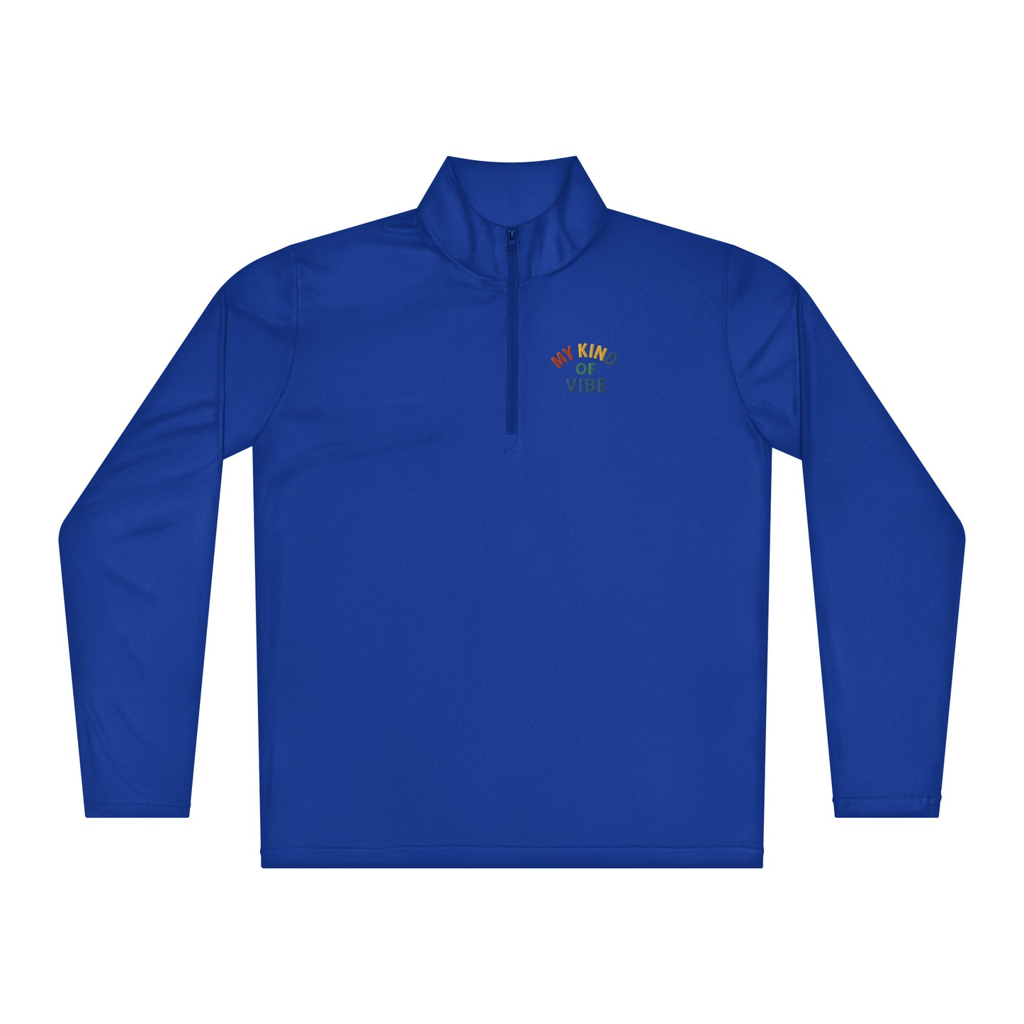 “Eddy Ratty pullover half-zip detail close-up – embroidered logo”